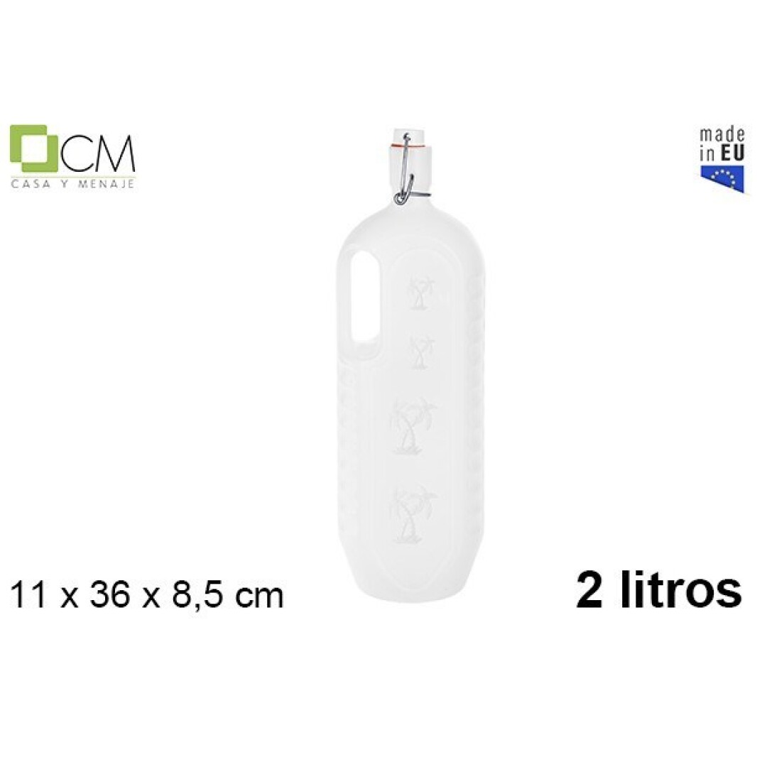 BOTELLA BLANCA 2L 11X36X8.5CM