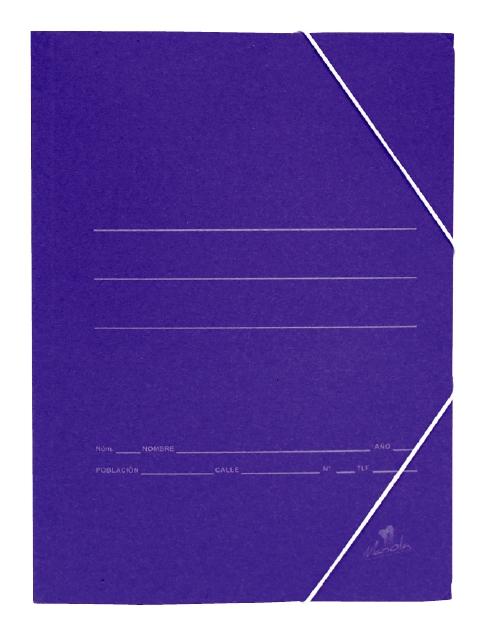 CARPETA CARTON 500GR GOMAS SOLAPA Fº 34x25cm AZUL