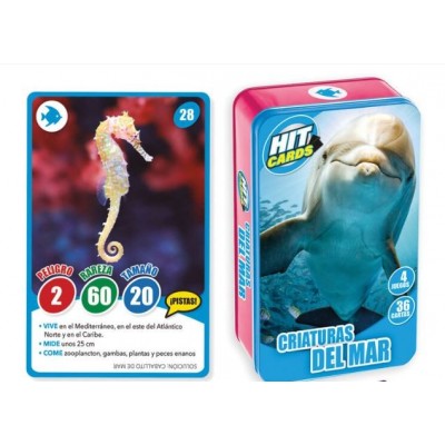 HIT CARDS CAJA METALICA - ANIMALES DEL MAR