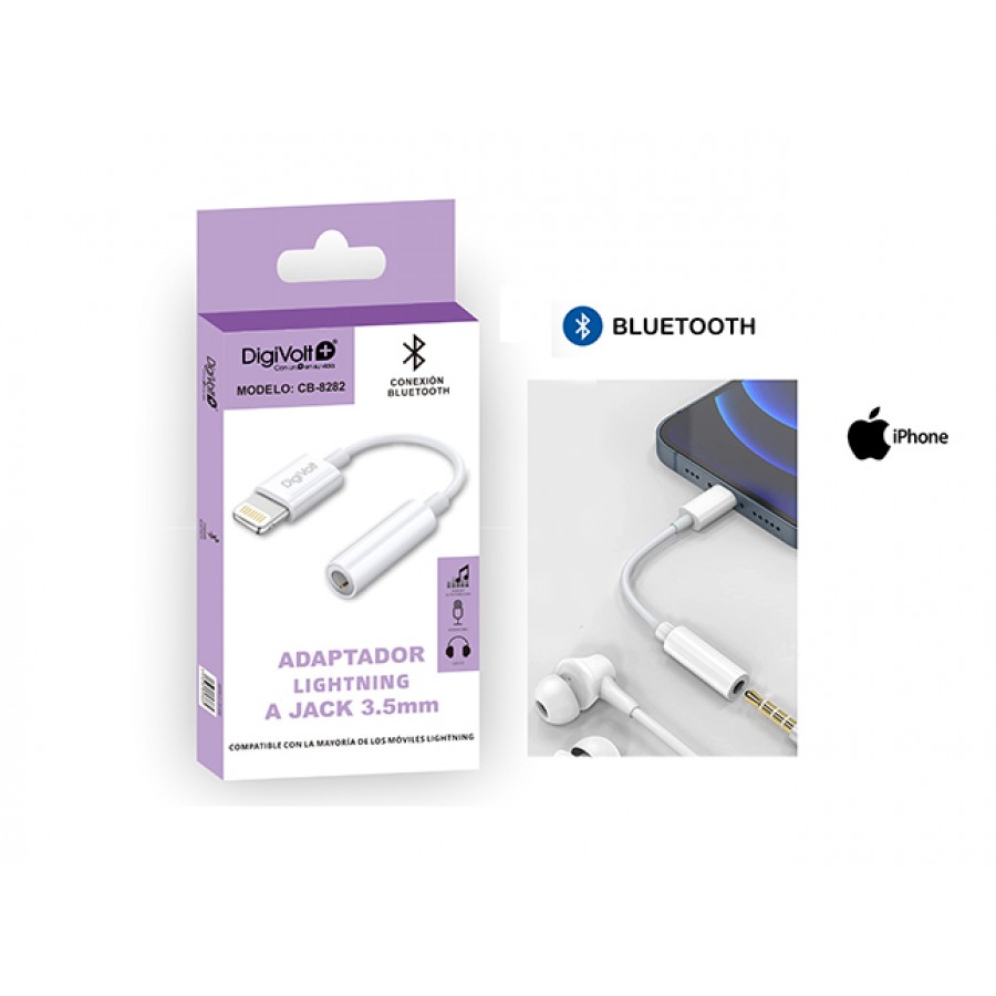 CABLE ADAPTADOR IPHONE A JACK 3.5MM HEMBRA BT
