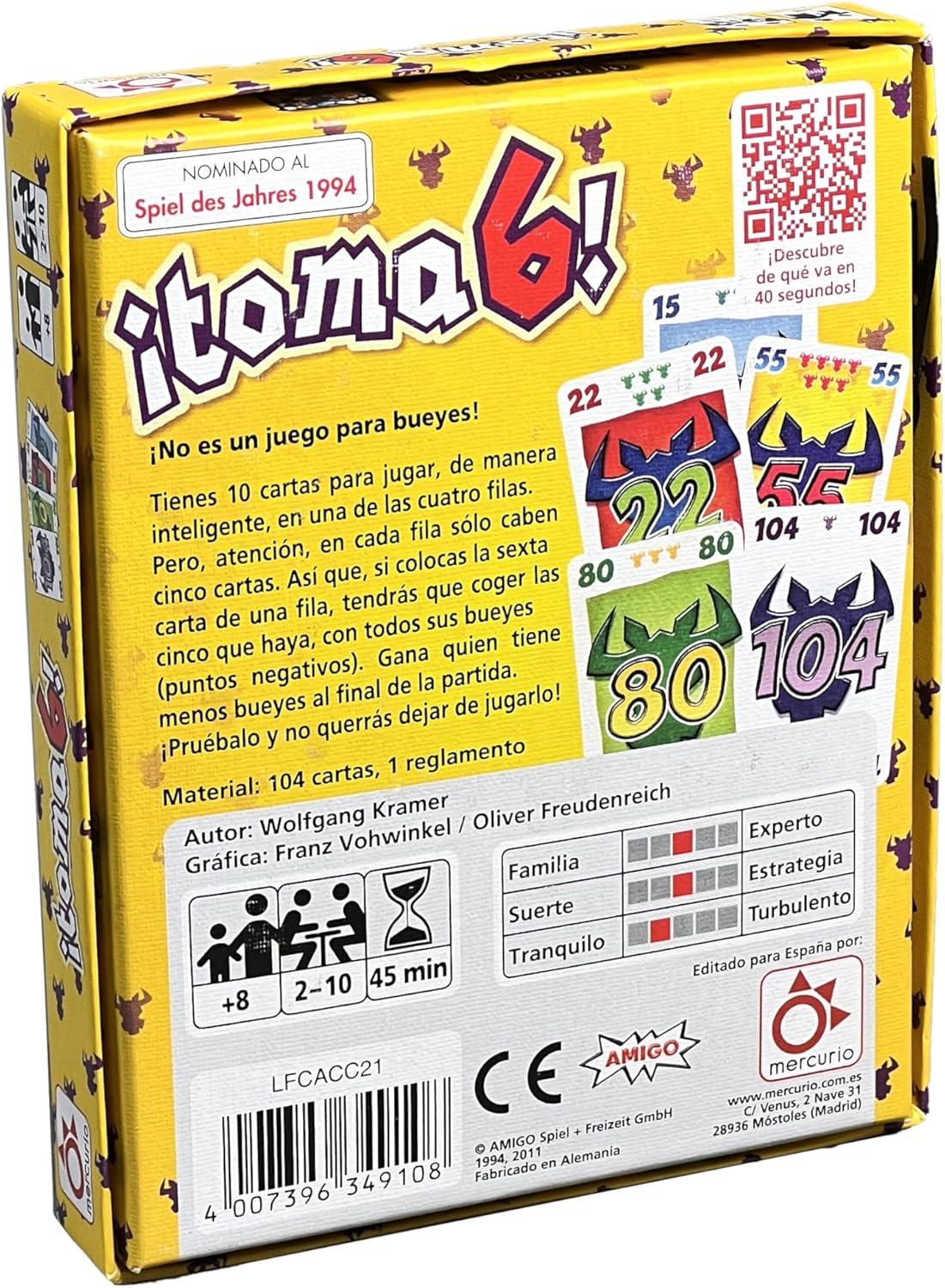 JUEGO CARTAS TOMA 6 