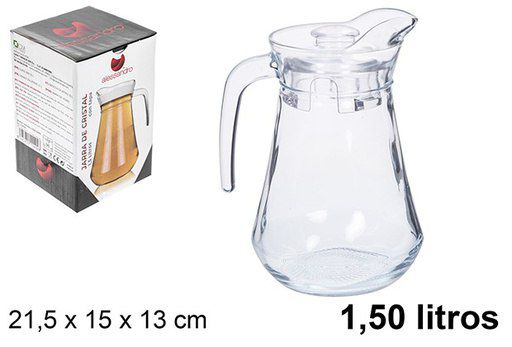 JARRA DE CRISTAL CON TAPA 1.5L 