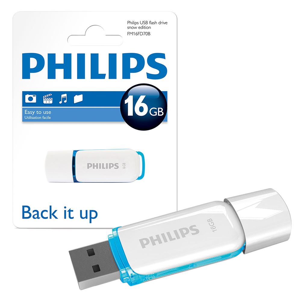 PENDRIVE 16GB USB 2.0 PHILIPS BLANCO