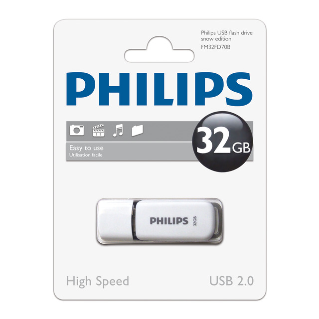 PENDRIVE 32GB USB 2.0 PHILIPS BLANCO