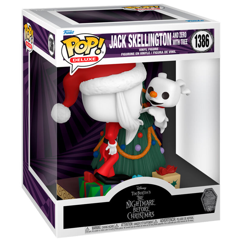 Figura POP 1386 Deluxe Disney Pesadilla Antes de Navidad 30th Anniversary Jack Skellington and Zero 