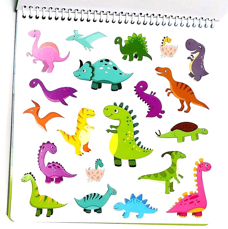 ESCENAS CON PEGATINAS REUTILIZABLES DINOSAURIOS EDICARDS