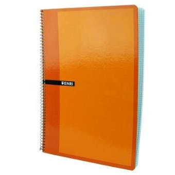 Libreta Folio Tapa Dura 80H Cuadriculado 4x4 60gr colores surtidos 