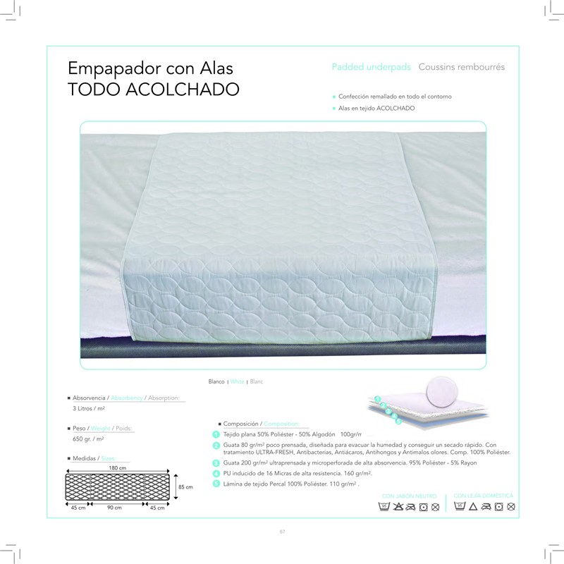 Empapador Cama Superficie Acolchada