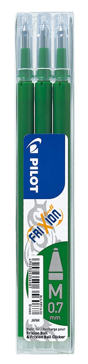 PACK DE 3 RECAMBIOS PARA BOLIGRAFOS FRIXION 0.7 VERDE 