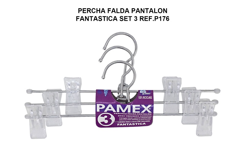 PERCHA FALDA PANTALON FANTASTICA SETx3