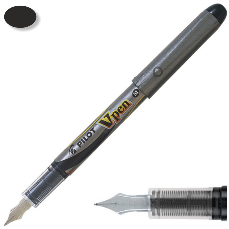 PLUMA DESECHABLE VPEN SILVER AZUL PILOT SVP-4M-L NEGRO 