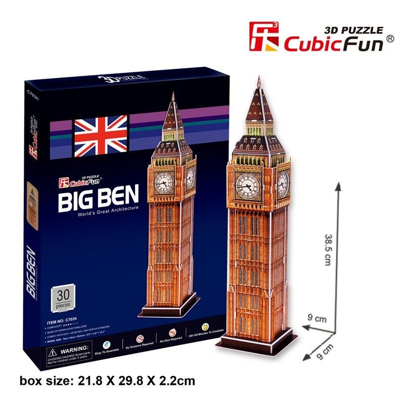 3D PUZZLE BIG BEN LONDRES 30pcs