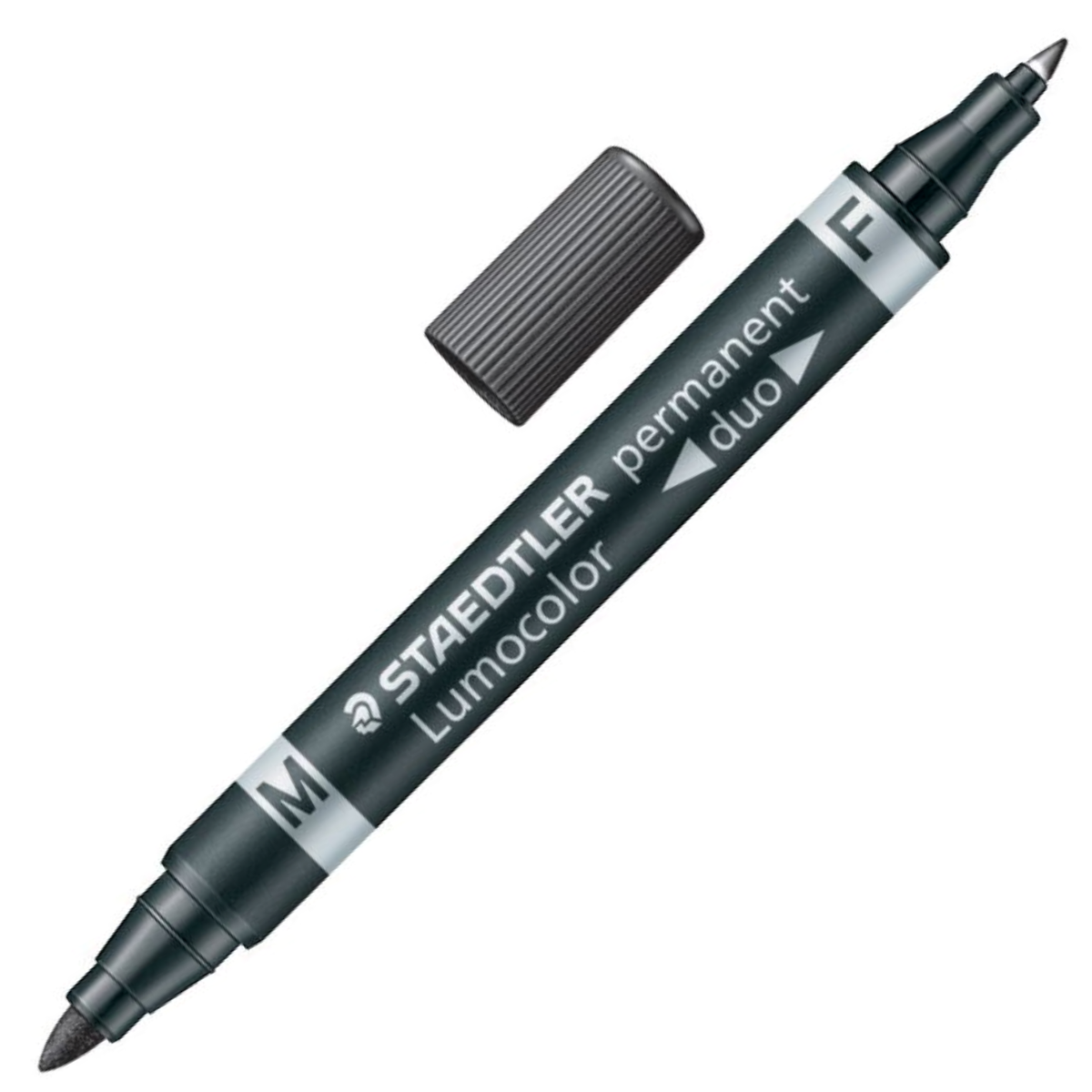 ROTULADOR PERMANENTE STAEDTLER LUMOCOLOR DUO NEGRO 