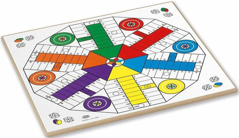 TABLERO PARCHIS 6 JUGADORES + OCA 40x40 cm