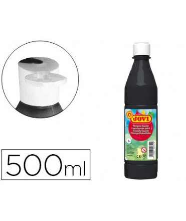 TEMPERA LIQUIDA JOVI BOTELLA DE 500ML NEGRO 